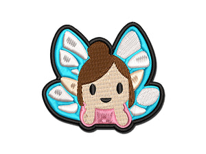 Pocket Fairy Butterfly Wings Multi-Color Embroidered Iron-On or Hook & Loop Patch Applique