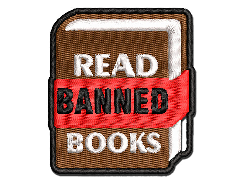 Read Banned Books Multi-Color Embroidered Iron-On or Hook & Loop Patch Applique