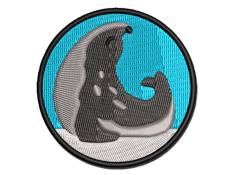 Yoga Seal Stretching Back Multi-Color Embroidered Iron-On or Hook & Loop Patch Applique