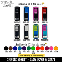 Invoiced Double Line Border Billed Self-Inking Portable Pocket Stamp 1-1/2" Ink Stamper for Business Office