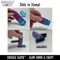 From the Library of Fun Border Book Self-Inking Portable Pocket Stamp 1-1/2" Ink Stamper for Business Office