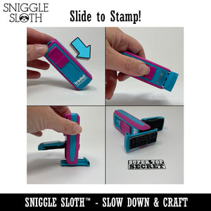 Revised with Blank Self-Inking Portable Pocket Stamp 1-1/2" Ink Stamper for Business Office