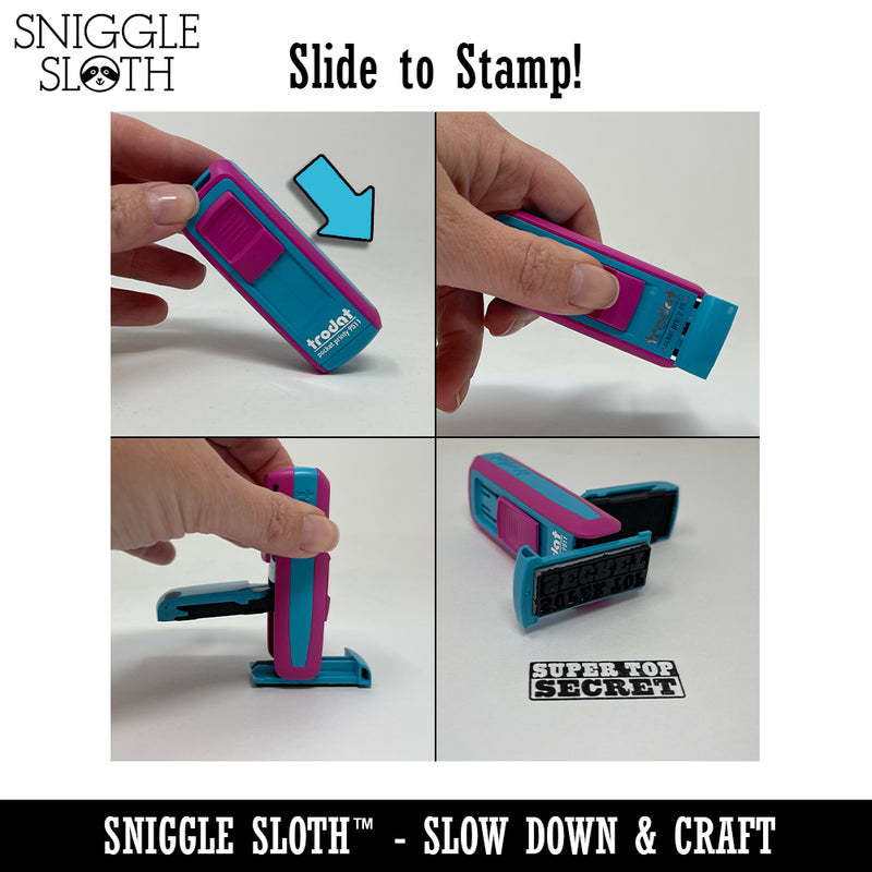 Classified Reversed Self-Inking Portable Pocket Stamp 1-1/2" Ink Stamper for Business Office