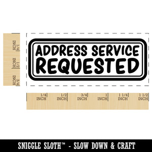 Address Service Requested Mail Self-Inking Portable Pocket Stamp 1-1/2" Ink Stamper for Business Office