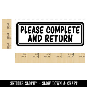 Please Complete and Return Double Border Self-Inking Portable Pocket Stamp 1-1/2" Ink Stamper for Business Office