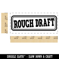 Rough Draft Double Border Self-Inking Portable Pocket Stamp 1-1/2" Ink Stamper for Business Office