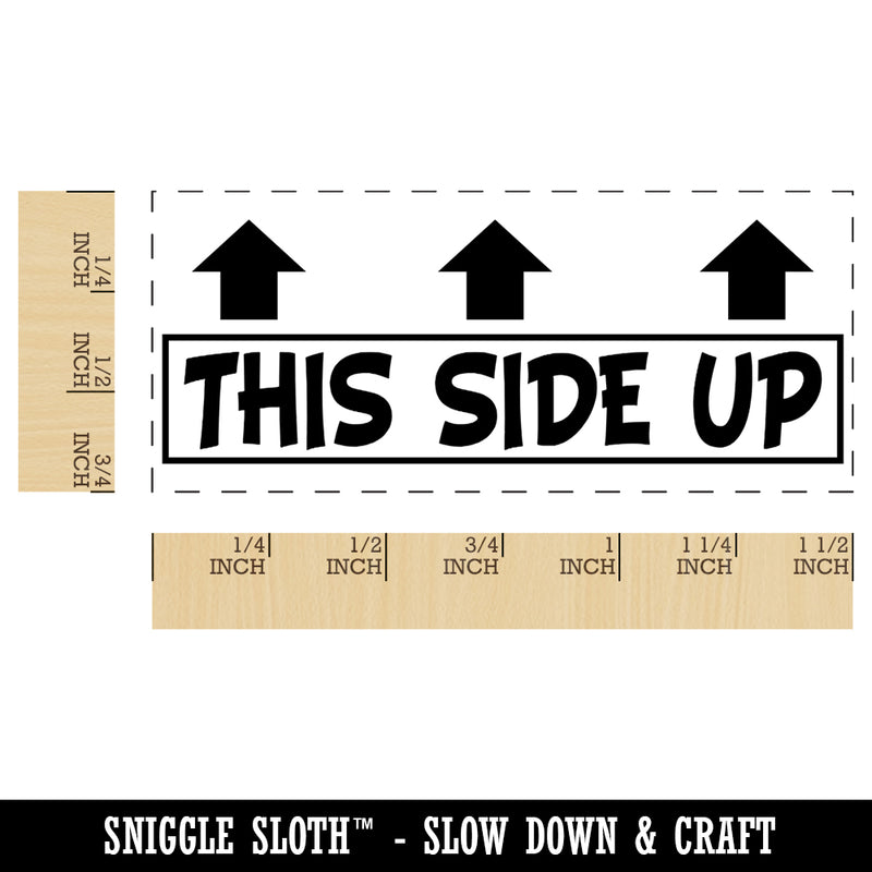 This Side Up Arrows Box Crate Shipment Self-Inking Portable Pocket Stamp 1-1/2" Ink Stamper for Business Office