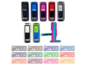 Approved Thumbs Up Self-Inking Portable Pocket Stamp 1-1/2" Ink Stamper for Business Office