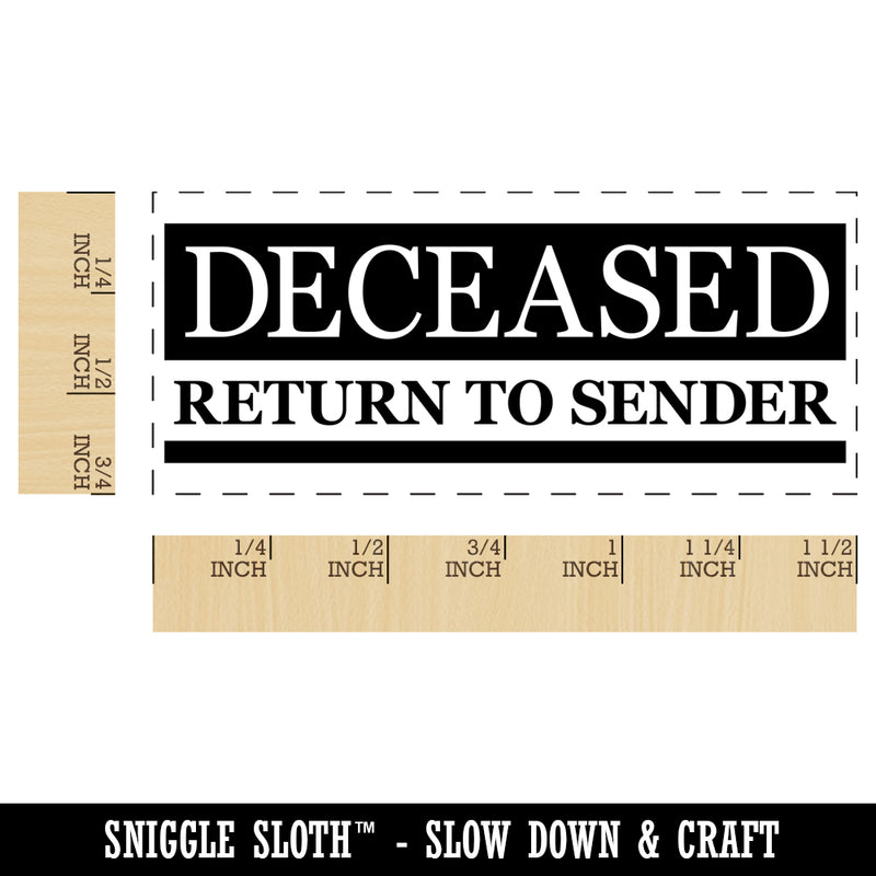 Deceased Return to Sender Mail Delivery Service Self-Inking Portable Pocket Stamp 1-1/2" Ink Stamper for Business Office