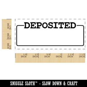 Deposited Blank Box for Date Signature Bank Check Self-Inking Portable Pocket Stamp 1-1/2" Ink Stamper for Business