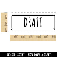 Draft Double Line Border Document Self-Inking Portable Pocket Stamp 1-1/2" Ink Stamper for Business Office