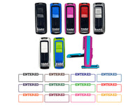 Entered Blank Box for Date Signature Self-Inking Portable Pocket Stamp 1-1/2" Ink Stamper for Business Office