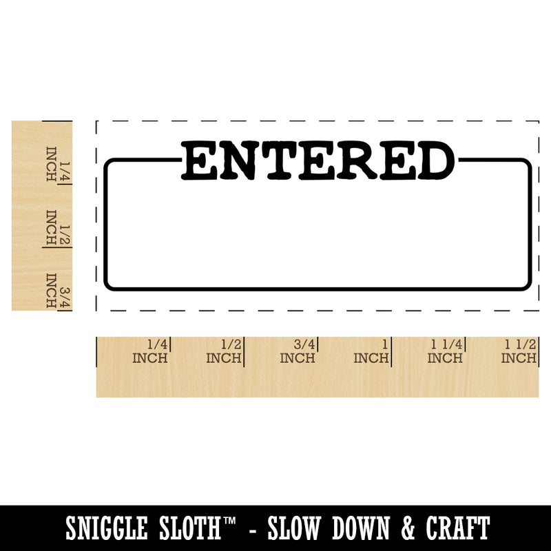 Entered Blank Box for Date Signature Self-Inking Portable Pocket Stamp 1-1/2" Ink Stamper for Business Office