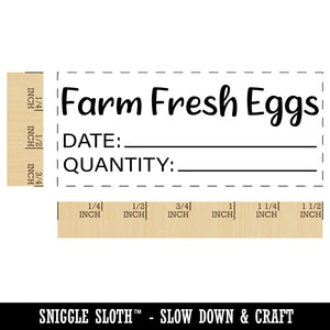 Farm Fresh Eggs Date Quantity Label Carton Self-Inking Portable Pocket Stamp 1-1/2" Ink Stamper for Business Office