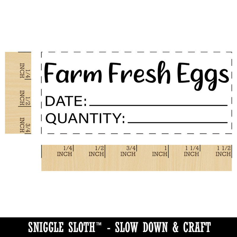 Farm Fresh Eggs Date Quantity Label Carton Self-Inking Portable Pocket Stamp 1-1/2" Ink Stamper for Business Office