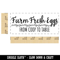 Farm Fresh Eggs From Coop to Table Label Carton Self-Inking Portable Pocket Stamp 1-1/2" Ink Stamper for Business Office