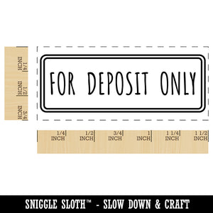 For Deposit Only Double Border Bank Check Self-Inking Portable Pocket Stamp 1-1/2" Ink Stamper for Business Office