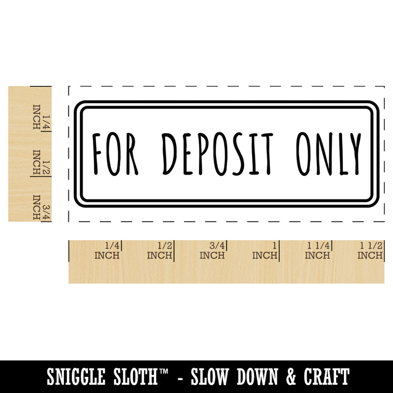 For Deposit Only Double Border Bank Check Self-Inking Portable Pocket Stamp 1-1/2" Ink Stamper for Business Office