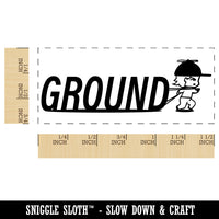 Ground Mail Service Running Person Self-Inking Portable Pocket Stamp 1-1/2" Ink Stamper for Business Office
