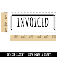 Invoiced Double Line Border Billed Self-Inking Portable Pocket Stamp 1-1/2" Ink Stamper for Business Office