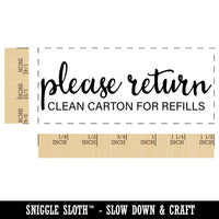 Please Return Clean Carton for Refills Eggs Self-Inking Portable Pocket Stamp 1-1/2" Ink Stamper for Business Office