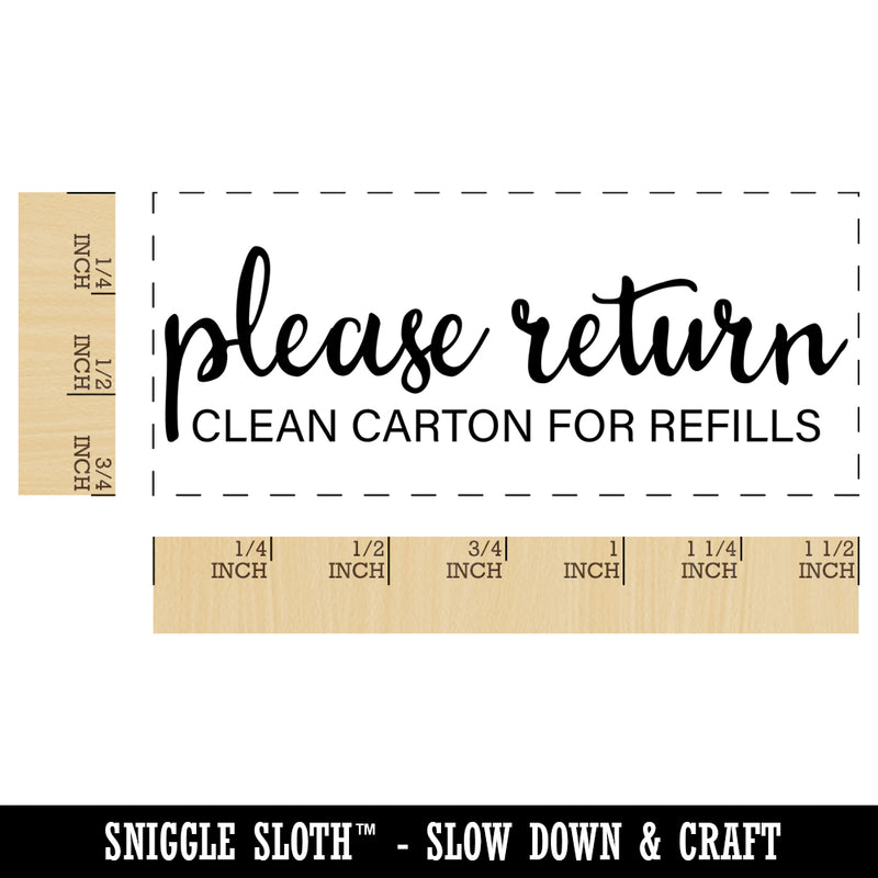 Please Return Clean Carton for Refills Eggs Self-Inking Portable Pocket Stamp 1-1/2" Ink Stamper for Business Office