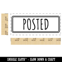 Posted Double Line Border Bank Check Self-Inking Portable Pocket Stamp 1-1/2" Ink Stamper for Business Office