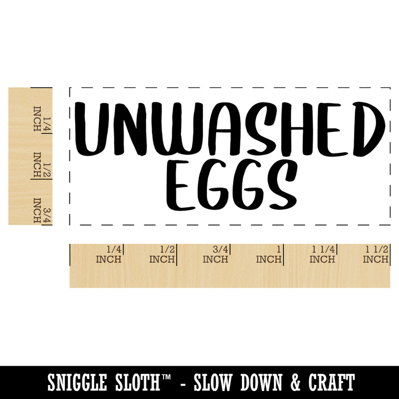 Unwashed Eggs Farm Chicken Duck Goose Quail Label Carton Self-Inking Portable Pocket Stamp 1-1/2" Ink Stamper