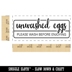 Unwashed Eggs Please Wash Before Enjoying Label Carton Self-Inking Portable Pocket Stamp 1-1/2" Ink Stamper for Business