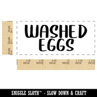 Washed Eggs Farm Chicken Duck Goose Quail Label Carton Self-Inking Portable Pocket Stamp 1-1/2" Ink Stamper for Business