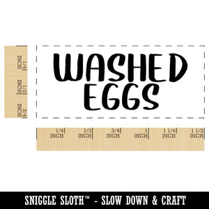 Washed Eggs Farm Chicken Duck Goose Quail Label Carton Self-Inking Portable Pocket Stamp 1-1/2" Ink Stamper for Business