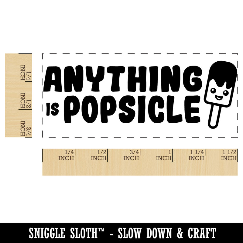 Anything is Popsicle Possible Teacher Student School Self-Inking Portable Pocket Stamp 1-1/2" Ink Stamper