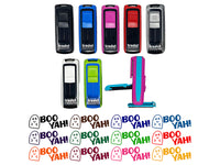 Boo Yah Ghost Teacher Student School Self-Inking Portable Pocket Stamp 1-1/2" Ink Stamper