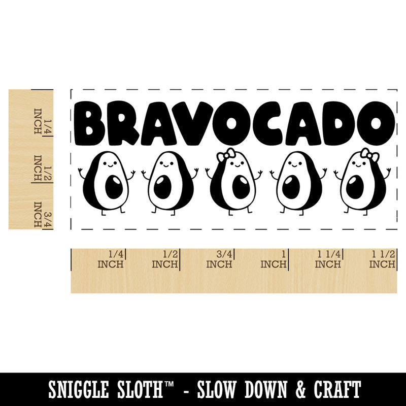 Bravocado Bravo Avocado Teacher Student School Self-Inking Portable Pocket Stamp 1-1/2" Ink Stamper