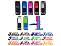 Check Spelling Teacher Student School Self-Inking Portable Pocket Stamp 1-1/2" Ink Stamper