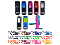 Check Your Work Magnifying Glass Teacher Student School Self-Inking Portable Pocket Stamp 1-1/2" Ink Stamper