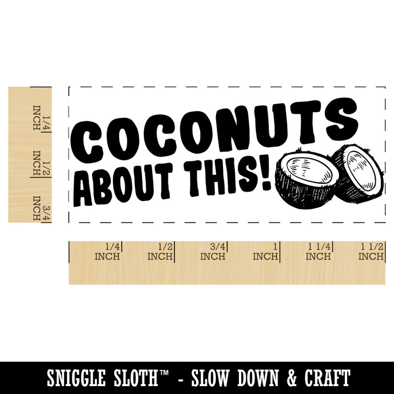 Coconuts About This Teacher Student School Self-Inking Portable Pocket Stamp 1-1/2" Ink Stamper