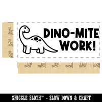 Dino-Mite Dynamite Great Work Teacher Student School Self-Inking Portable Pocket Stamp 1-1/2" Ink Stamper