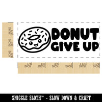 Donut Do Not Give Up Teacher Student School Self-Inking Portable Pocket Stamp 1-1/2" Ink Stamper