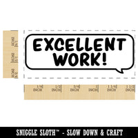 Excellent Work Speech Bubble Teacher Student School Self-Inking Portable Pocket Stamp 1-1/2" Ink Stamper