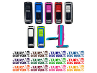 Fairy Very Good Work Teacher Student School Self-Inking Portable Pocket Stamp 1-1/2" Ink Stamper