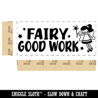 Fairy Very Good Work Teacher Student School Self-Inking Portable Pocket Stamp 1-1/2" Ink Stamper