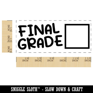 Final Grade Teacher Student School Self-Inking Portable Pocket Stamp 1-1/2" Ink Stamper