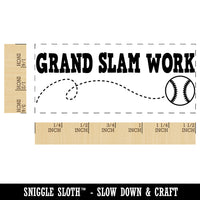 Grand Slam Work Baseball Teacher Student School Self-Inking Portable Pocket Stamp 1-1/2" Ink Stamper