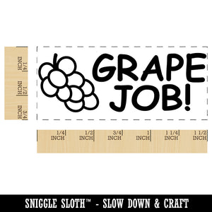 Grape Great Job Teacher Student School Self-Inking Portable Pocket Stamp 1-1/2" Ink Stamper