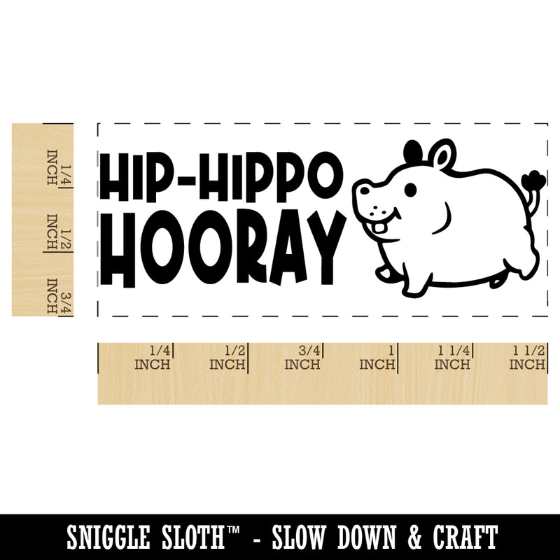 Hip-Hippo Hooray Teacher Student School Self-Inking Portable Pocket Stamp 1-1/2" Ink Stamper