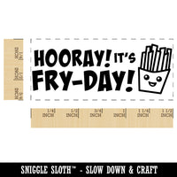 Hooray it's Fry-Day Friday French Fries Teacher Student School Self-Inking Portable Pocket Stamp 1-1/2" Ink Stamper