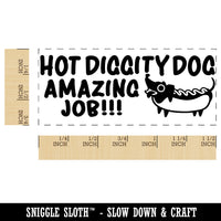 Hot Diggety Dog Amazing Job Teacher Student School Self-Inking Portable Pocket Stamp 1-1/2" Ink Stamper