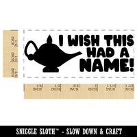 I Wish This Had a Name Genie Lamp Teacher Student School Self-Inking Portable Pocket Stamp 1-1/2" Ink Stamper