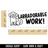 Labradorable Adorable Work Labrador Teacher Student School Self-Inking Portable Pocket Stamp 1-1/2" Ink Stamper